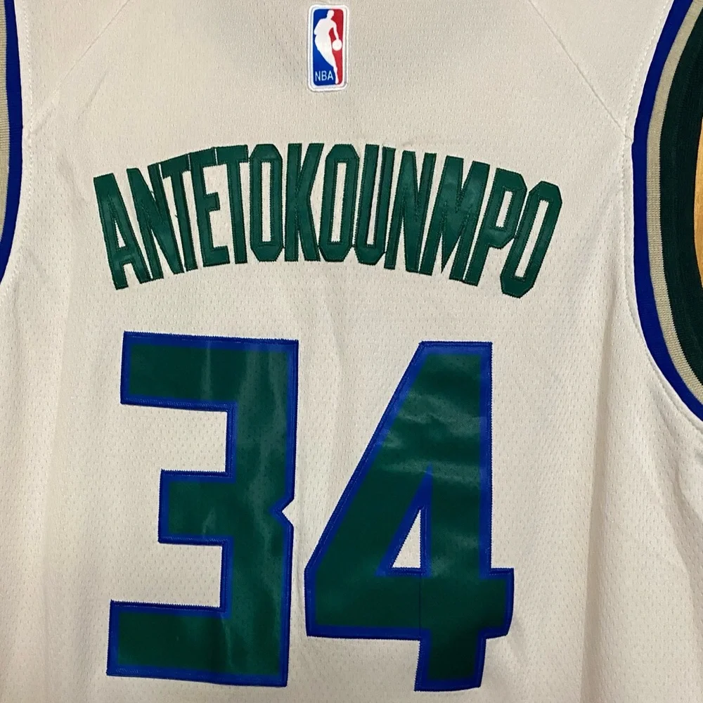 NWT Cream City Milwaukee Bucks Jersey w/ Harley-Davidson & Nike Logos - Picture 6 of 11